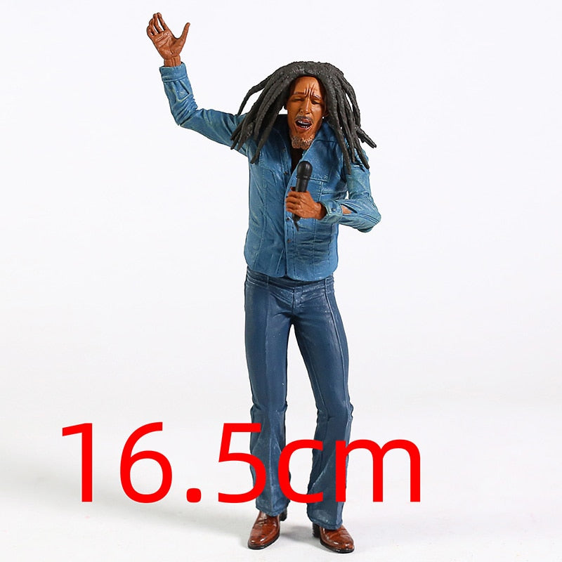 Bob Marley Music Legends Jamaica Singer & Microphone PVC Action Figure Collectible Model Toy 18cm