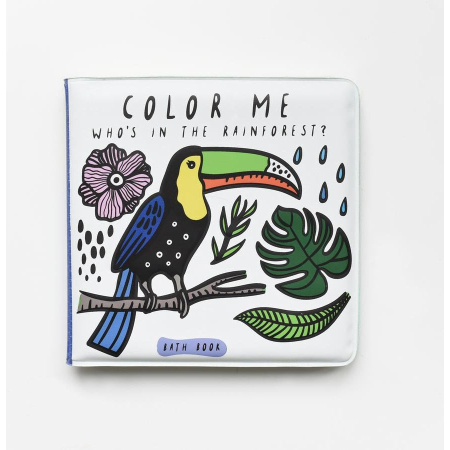 Wee Gallery Color Me: Who's In The Rain Forest Bath Book