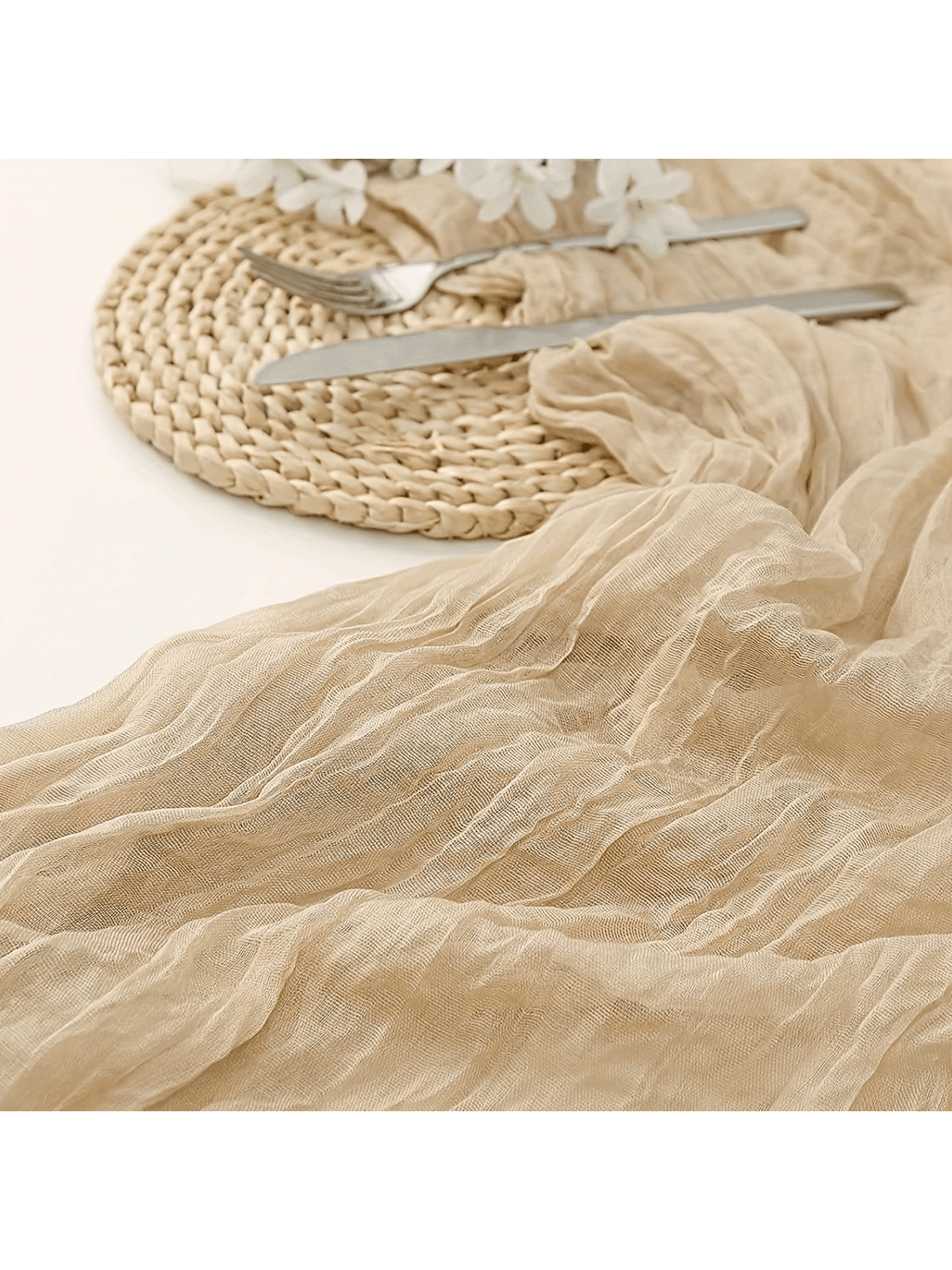 3Pcs 10Ft Cheesecloth Table Runner 35x120 Inch Boho Gauze Table Runner Cheese Cloth Long Table Runner Romantic Table Runner For Wedding Bridal Shower Birthday Party Table Decor