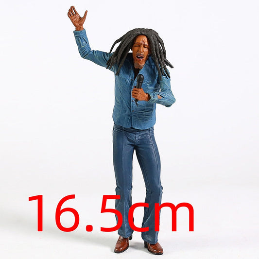 Bob Marley Music Legends Jamaica Singer & Microphone PVC Action Figure Collectible Model Toy 18cm