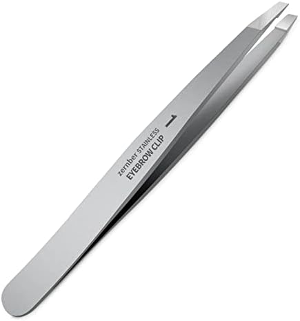 ZERNBER Eyebrow Hair Removal Tweezers, Slant Tweezer Handmade Professional Eyebrow Facial & Hair Remover No Gaps Stainless Steel