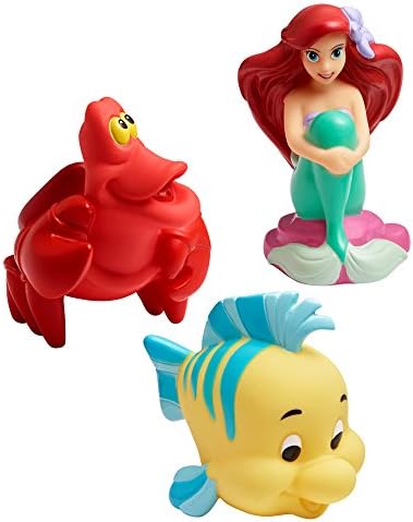 The First Years Disney The Little Mermaid Squirties Baby Bath Toys - Squishy Toddler Toys for Bath, Pool, and Everyday - 3 Count