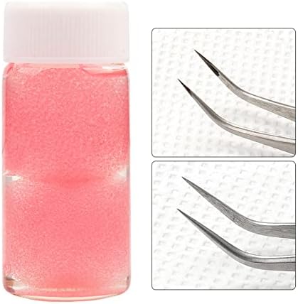 Tweezer Cleaner Eyelash Extensions Tool 30ml Tweezer Cleaning Sponge Balls without Residue Increase Friction Liquid Glue Remover Cleaning Tool