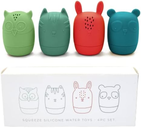 Baby Bath Toys, Infant Bath Toys for Babies 0-6 Months, Easy to Clean, Non-Toxic Baby Bath Toy, Bath Toys for Toddlers 1-3, Silicone Bath Toys, Eco-Friendly Bath Toys by Toy Appétit