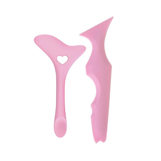 2PCS Eyeliner Stencils Mascara Shield Silicone Eyeliner Applicator Tool Multifunctional Makeup Tool Eyeshadow Lipstick Mascara Eyeliner Guide Wing Eyeliner Tool for Beginners