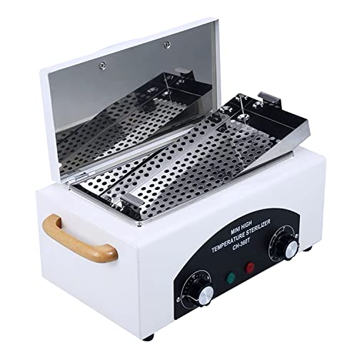 SULLMAR Nail Tool Sterilizers High Temperature Dry Box Timer Clean Box Heat Dry Box Nail Tool Dry Heat Clean，Manicure Salon Hairdressing Tool Equipment,Clean for Tweezers, Other Metal Equipment