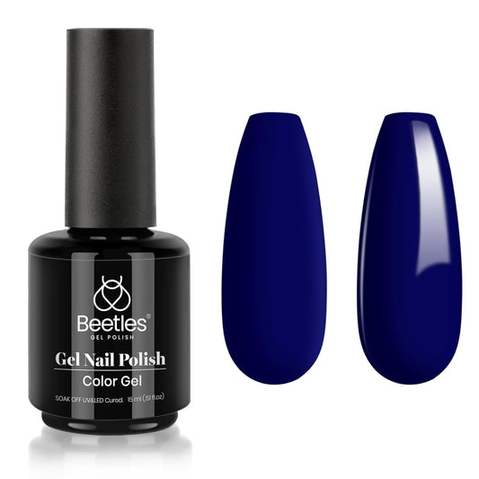 Beetles Gel Nail Polish 1 Pcs 15ml Midnight Ocean Navy Blue Nail Polish Dark Blue Gel Nail Polish Soak Off Uv LED Nail Lamp Gel Polish Nail Art Manicure Salon DIY Home Winter Gel Nail Polish Colors