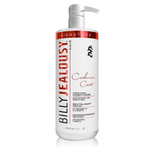 Billy Jealousy Cashmere Coat Hair Conditioner for Men, Strengthening & Hydrating Conditioner Infused with Peppermint, Lemon Fruit & Swertia Extract Ideal for Fine, Thinning Hair, 33.8 Fl Oz