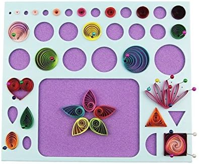 YURROAD 3 in 1 Paper Quilling Template Board with Pins Quilling Knitting Board Cork Shape Mold DIY Tool