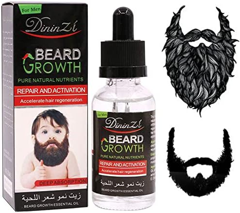 Yanfasy Organic Beard Growth Solution - Beard Oil For Men Growth 100% Natural Beard Growth Oil, Thickening and Conditioning Beard Oil, Beard Conditioner For Men Beard Fuller Thicker 1 fl.oz
