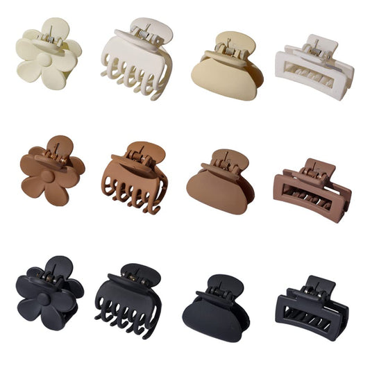 Small Claw Clips for Thin/Medium Thick Hair,12Pcs 1.5 Inch Mini Matte Tiny Jaw Clips for Women Girls 4 Style Nonslip ?-