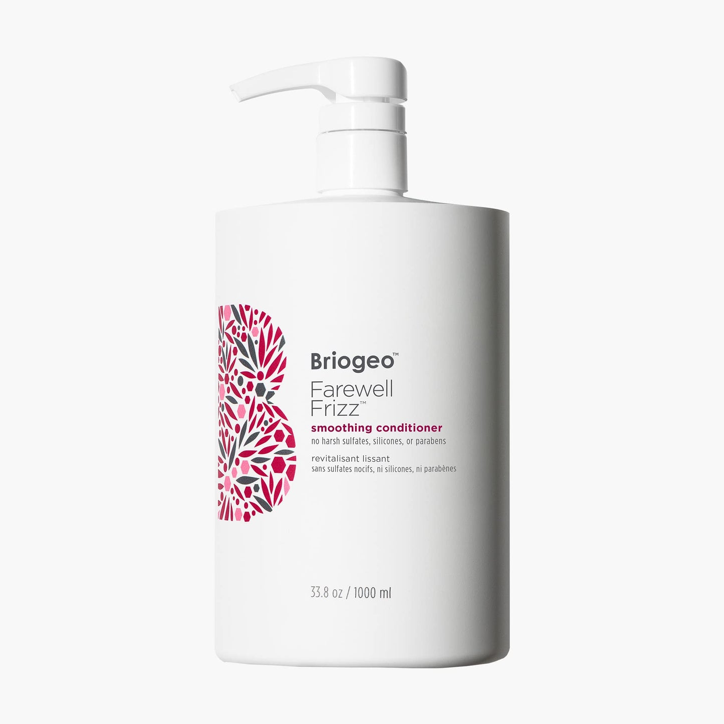 Briogeo Farewell Frizz Smoothing Conditioner, Tame Frizz and Restore Shine to Dull, Dry Hair, Vegan, Phalate & Paraben-Free, 33.8 oz