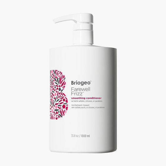 Briogeo Farewell Frizz Smoothing Conditioner, Tame Frizz and Restore Shine to Dull, Dry Hair, Vegan, Phalate & Paraben-Free, 33.8 oz