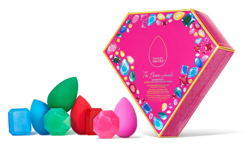 Beautyblender The Crown Jewels Blender Essentials Kit With 4 Makeup Blenders For Liquid Foundations, Powders And Creams, and 4 Cleansers To Clean Sponges, Vegan And Cruelty Free, Made In The USA
