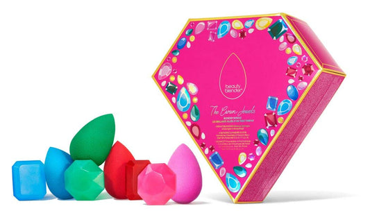 Beautyblender The Crown Jewels Blender Essentials Kit With 4 Makeup Blenders For Liquid Foundations, Powders And Creams, and 4 Cleansers To Clean Sponges, Vegan And Cruelty Free, Made In The USA