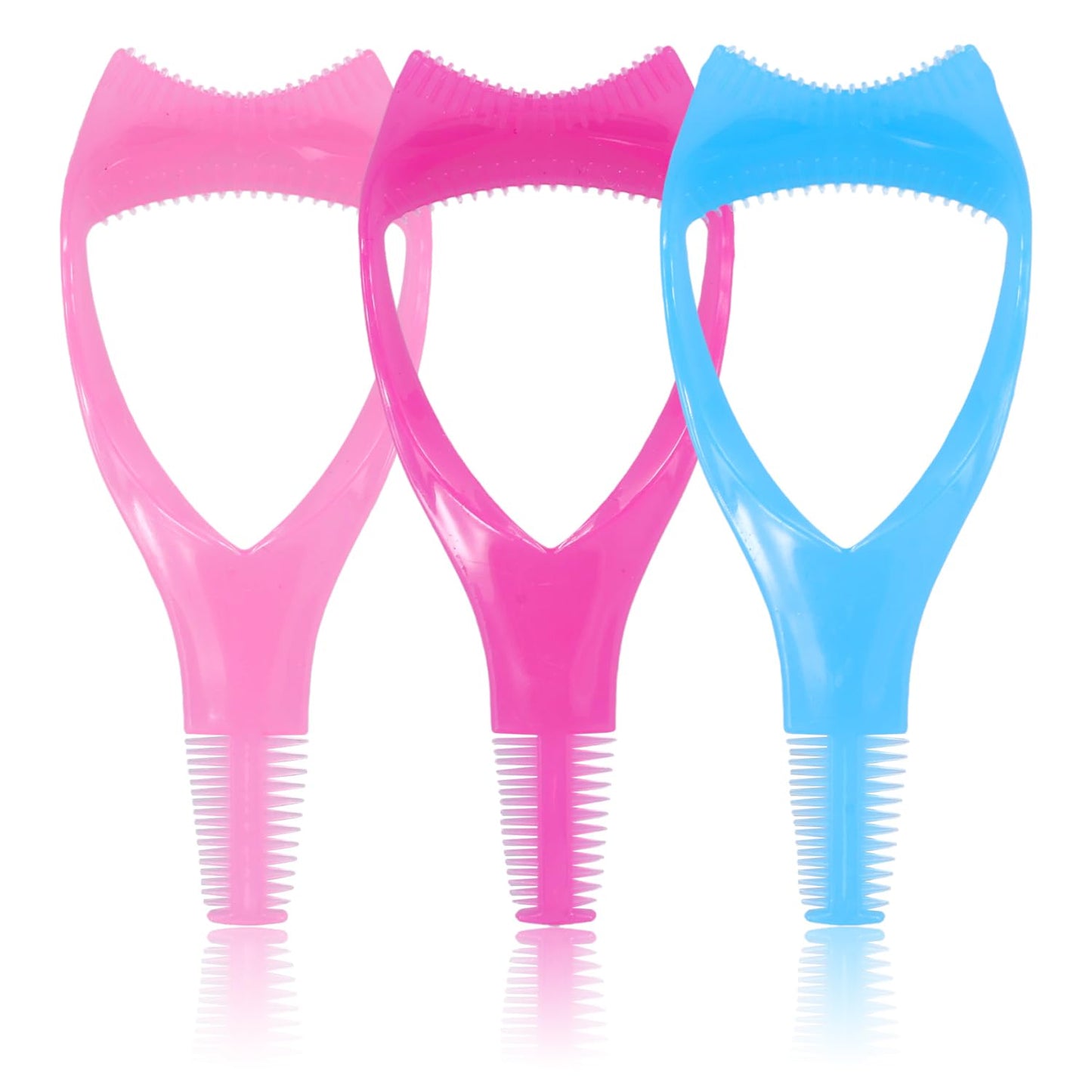 6pcs 3 in 1 Eyelash Tool, Mascara Shield Guard Applicator Multifunctional Makeup Cosmetic Eyelash Guide Tools Mascara Shield for Lash Comb Upper and Lower Eyelash(3 Colors)