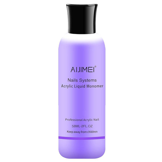 AIJIMEI Acrylic Monomer Acrylic Liquid 58ml 2OZ Acrylic Liquid Monomer For Acrylic Powder Acrylic Nail Liquid Monomer For Acrylic Nails Powders & Liquids Acrylic Nail Powder And Liquid