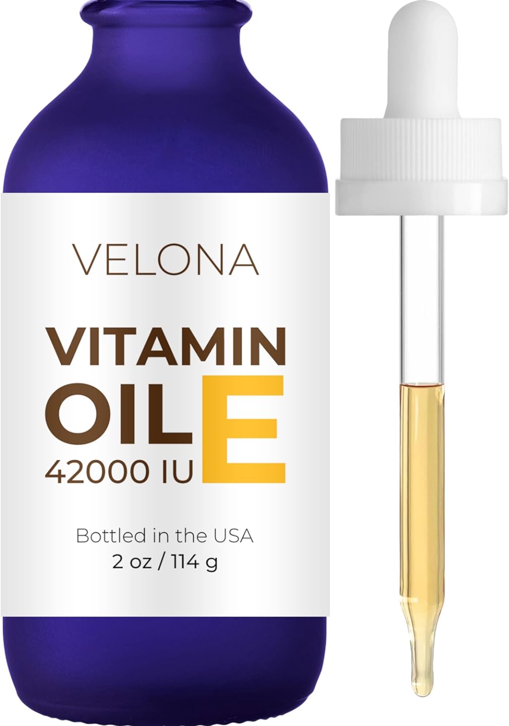 Vitamin E Oil - 2 oz | 42,000 IU | 100% Pure & Natural | for Face, Hair, Body, Skin Care, Stretch Marks, Nails, Cuticles, Scars | Food & Cosmetic Grade | Moisturizing Hexane FreeÉ