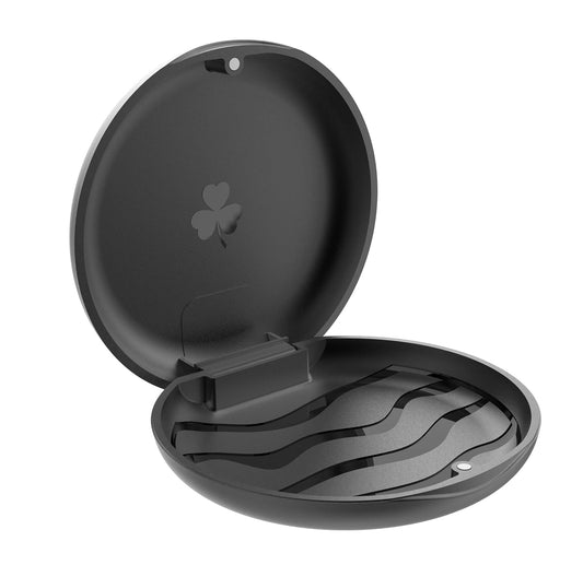 ZIZNBA (2 Pack) Retainer Case,Solid Orthodontic Retainer Case-Black