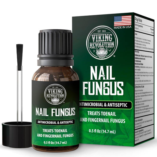 Viking Revolution Toenail Fungus Treatment Extra Strength with 1% Tolnaftate OTC - Nail Fungus Treatment for Toenail Tea Tree Oil Fungus Nail Treatment - Athletes Foot Toe Fungus TreatmentÊOreganoÊOil