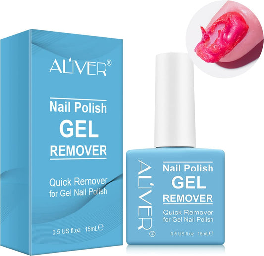 ALIVER Gel Nail Polish Remover, Magic Remover - Effectively and Easily Removes Within 2-4 Minutes 0.5 Fl Oz