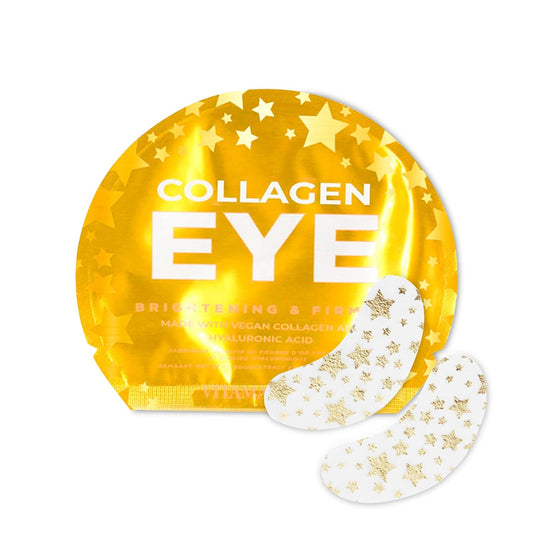Vitamasques Vegan Collagen Eye Pads, 3-Pack - Firming & Brightening - Anti Aging Under Eyes Mask to Reduce Fine Lines, Puffiness, Wrinkles & Dark Circles - Hyaluronic Acid - Vegan & Cruelty-Free