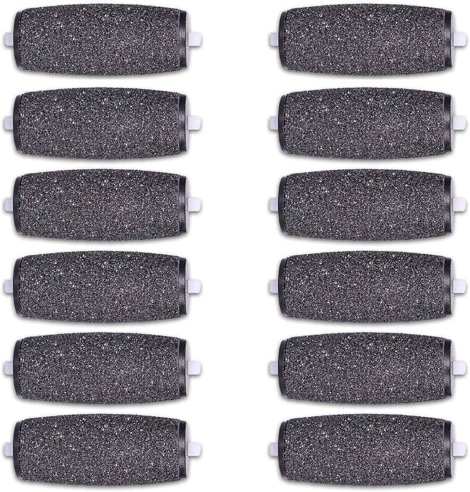 12 Extra Coarse Replacement Roller Refill Heads Compatible with Amope Pedi Refills Electronic Perfect Foot File