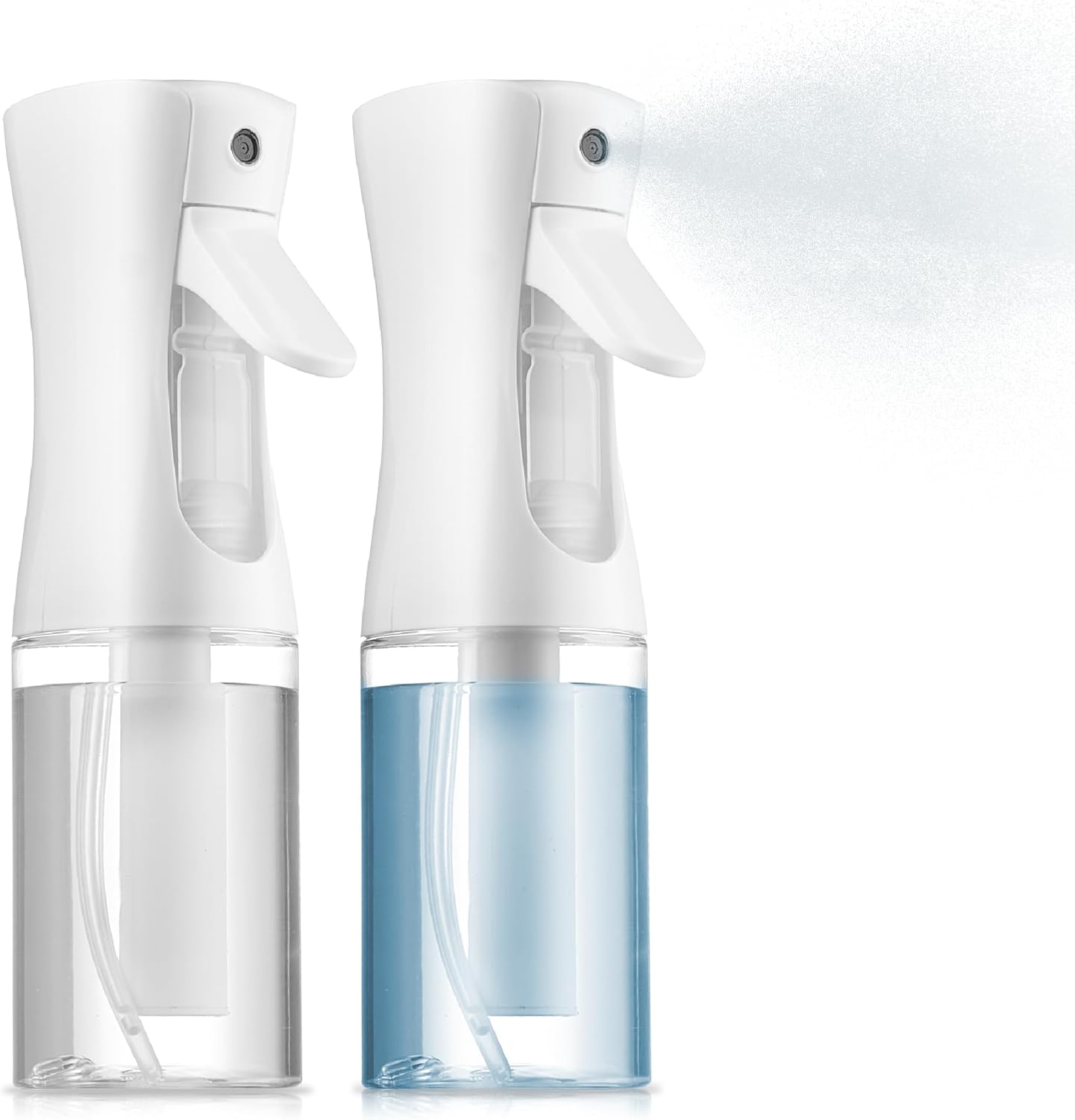 2 Pack Continuous Spray Bottle For Hair - 5 Oz Ultra Fine Mist Sprayer | Water Spray Bottle For Hair Mister Spray Bottle | Hair Spray Bottles For Hairstyling, Cleaning, Salons (2pk 5oz)