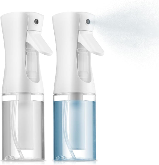 2 Pack Continuous Spray Bottle For Hair - 5 Oz Ultra Fine Mist Sprayer | Water Spray Bottle For Hair Mister Spray Bottle | Hair Spray Bottles For Hairstyling, Cleaning, Salons (2pk 5oz)