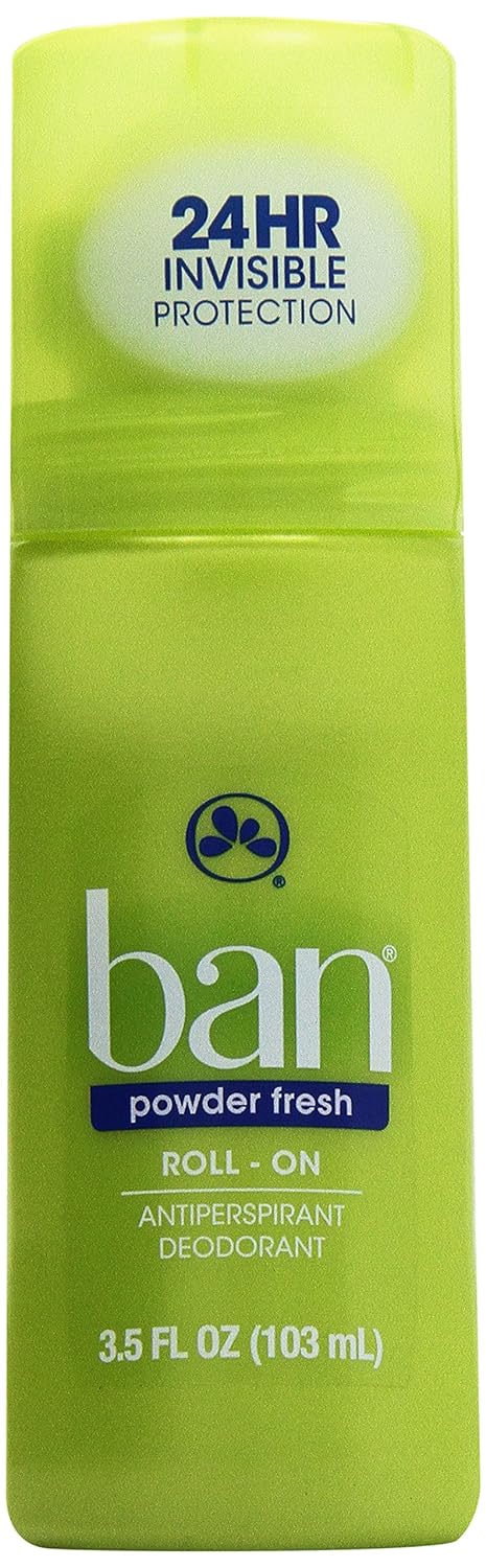 Ban Classic Roll On Shower Fresh Powder Deodorant, 3.5 oz