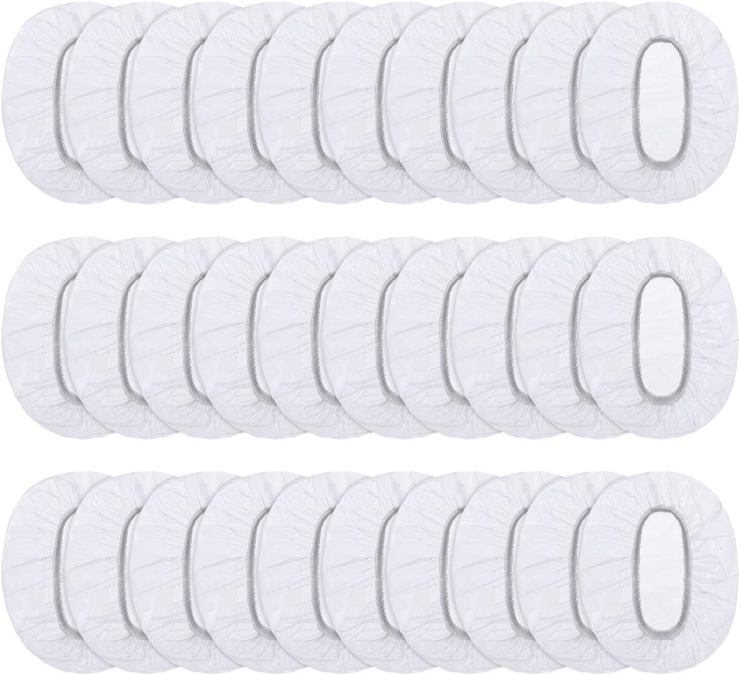 100 Pack Clear Disposable Ear Protectors Waterproof Ear Covers for Hair Dye, Shower, Bathing