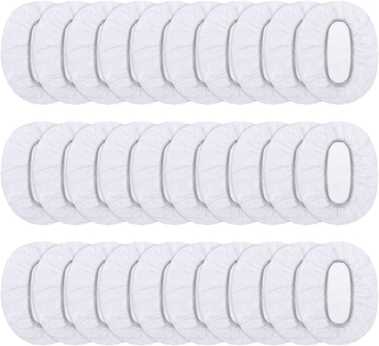 100 Pack Clear Disposable Ear Protectors Waterproof Ear Covers for Hair Dye, Shower, Bathing