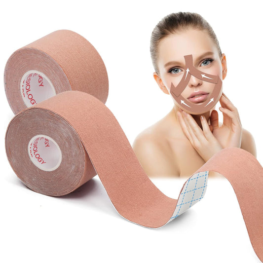 2 Rolls Facial Myofascial Lift Tape,Face Eye Neck Lift Tape, Unisex Anti-Wrinkle Patches Anti-Freeze Stickers for Firming And Tightening Skin