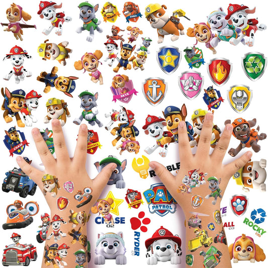 50 Paw Patrol Tattoos For Kids - Paw Patrol Tattoos Temporary For Kids For Paw Patrol Party Favors - Temporary Tattoo Kids, Paw Patrol Tatoos For Paw Patrol Party Supplies - Paw Patrol Stickers