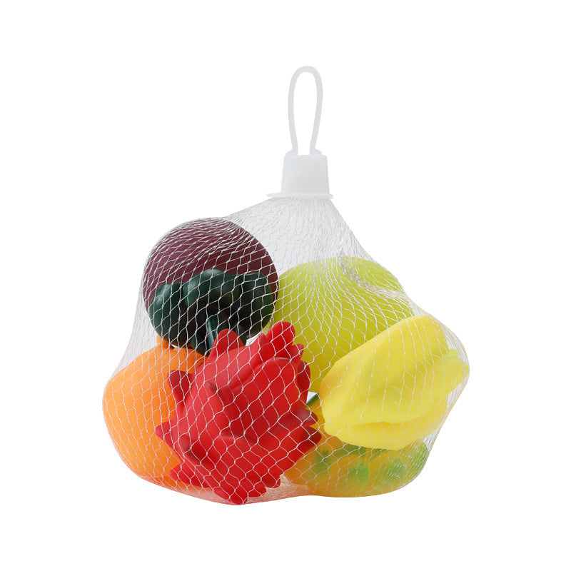 Children's Bath Toys Simulation Fruit And Vegetable Kneading Sound Puzzle Baby Baby Bathroom Water Toys Wholesale