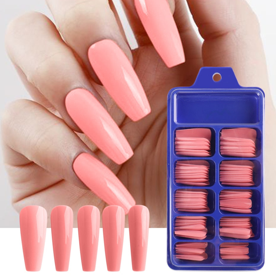 100pcs/box Coffin False Nail