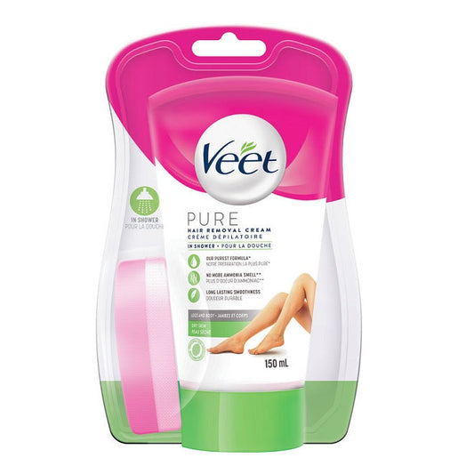 Veet Pure In-Shower Hair Removal Cream Dry Skin 150mL