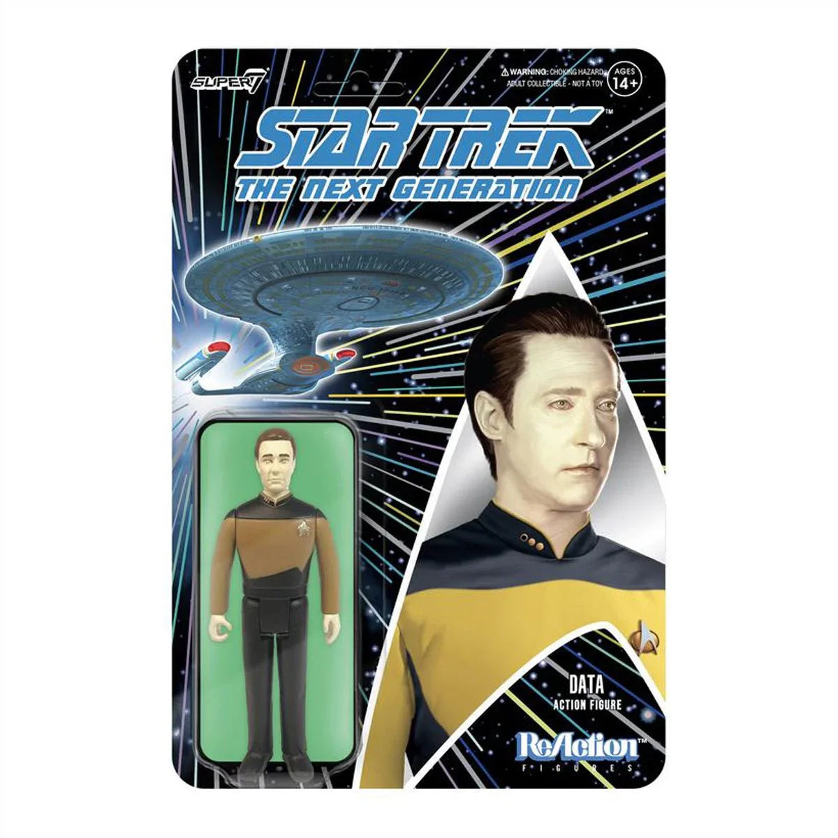 Super7 ReAction Figures - Star Trek: The Next Generation - Data Action Figure (81123) LOW STOCK