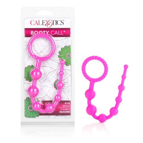 Calexotics Booty Call Collection - Silicone X-10 Anal Beads in Pink