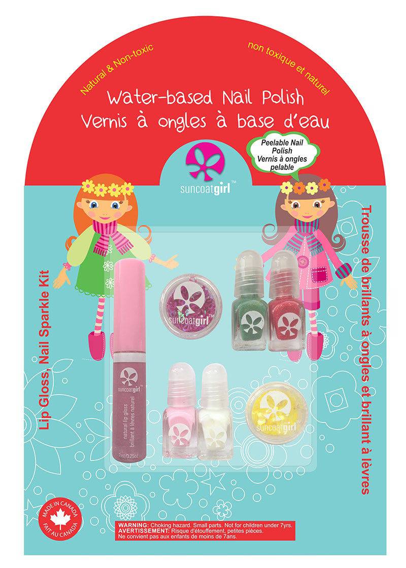 SuncoatGirl Lip Gloss Nail Sparkle Kit - Holiday Magic