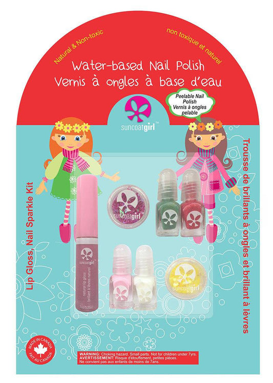 SuncoatGirl Lip Gloss Nail Sparkle Kit - Holiday Magic