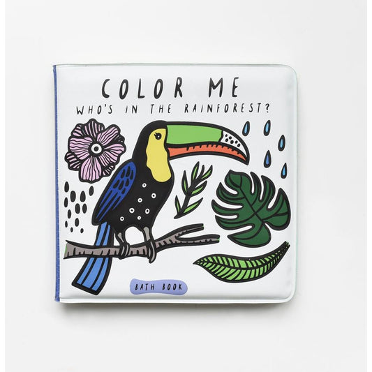 Wee Gallery Color Me: Who's In The Rain Forest Bath Book