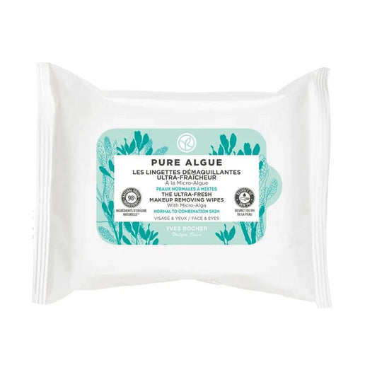 Yves Rocher Pure Algue The Ultra-Fresh Makeup Removing Wipes 20-Pack